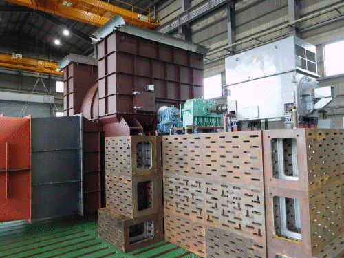 大手電炉会社向け、1550kW 製鋼工場集塵機ファン 1台完成